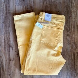 Talbots Slim High Rise Ankle Jeans 16P New With Tags Yellow